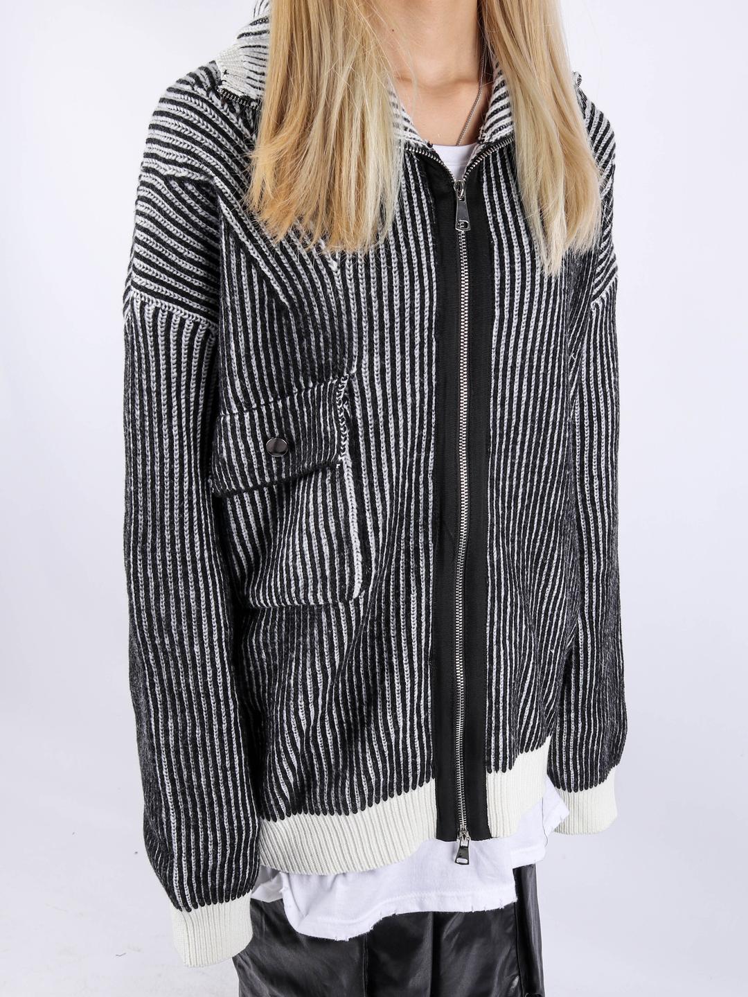 HG Adele Pocket Zip-Up Knit (2color)