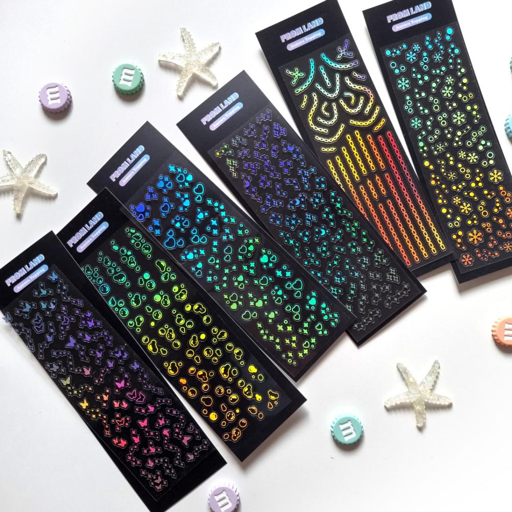 프롬랜드 오로라토핑 씰스티커 6종 세트