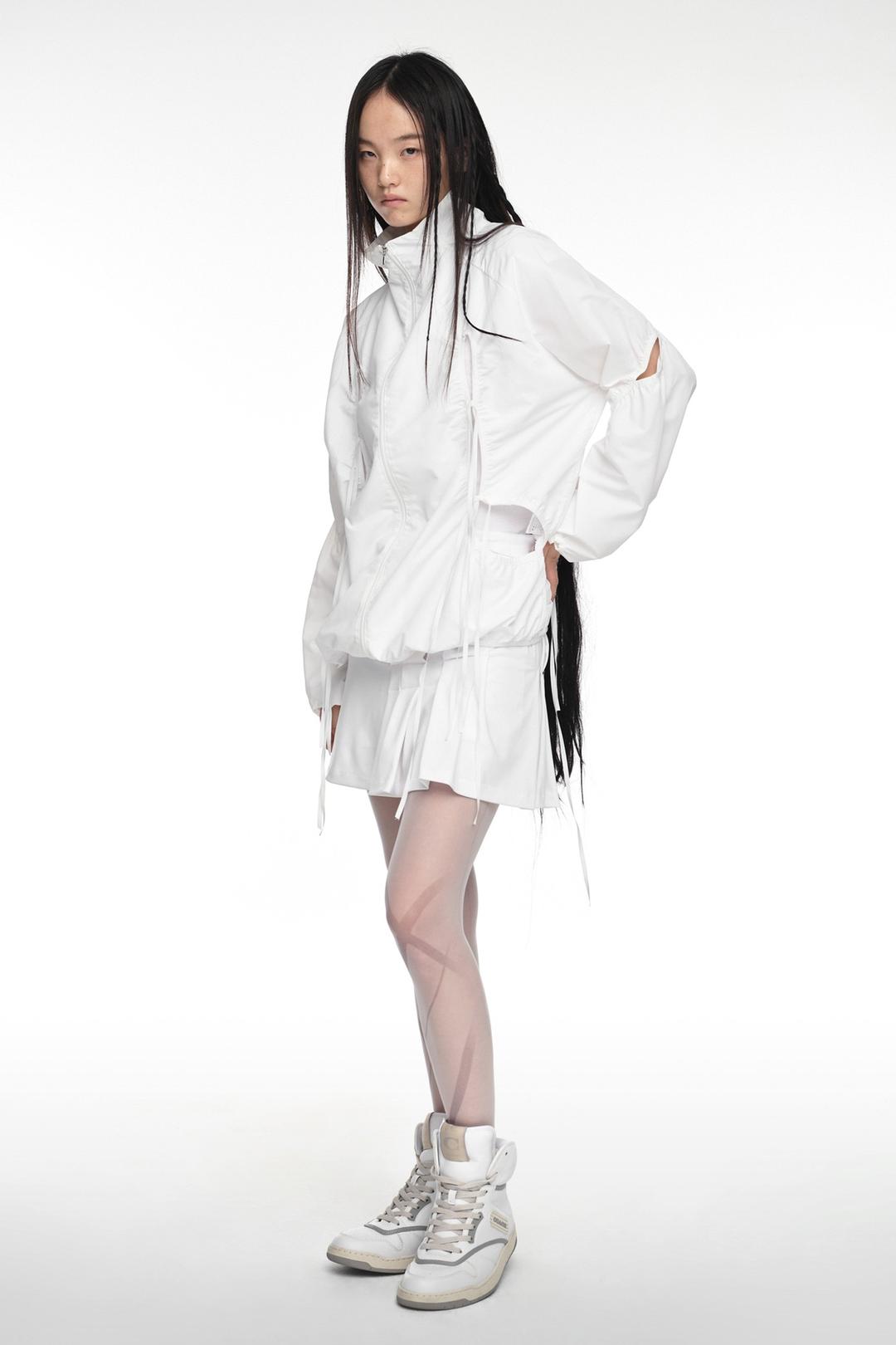 FOLDED MINI SKIRT IVORY