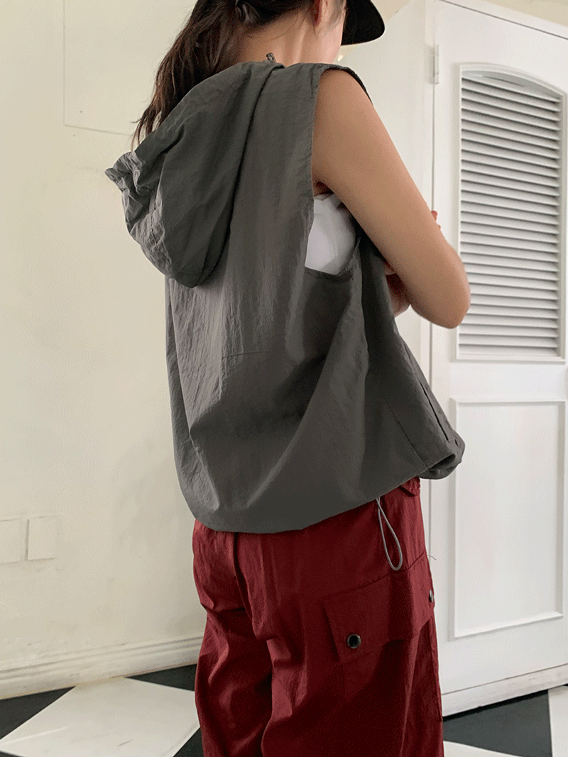 Wind hoodie vest JP (3 color)