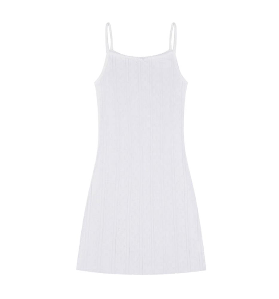 Cou Cou Intimates The Picot Dress White 쿠쿠 인티메이트 더 피코 드레스 화이트