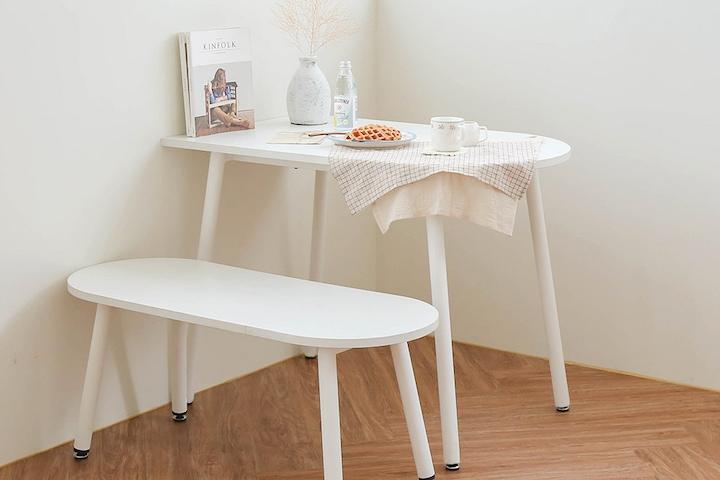 얼라이브즈 미니멀 반타원 테이블 식탁 1000