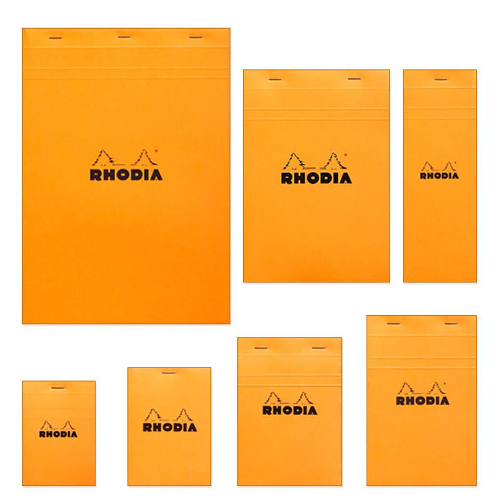 로디아 오렌지 메모패드 (캘리그라피 노트, 격자, 줄지)