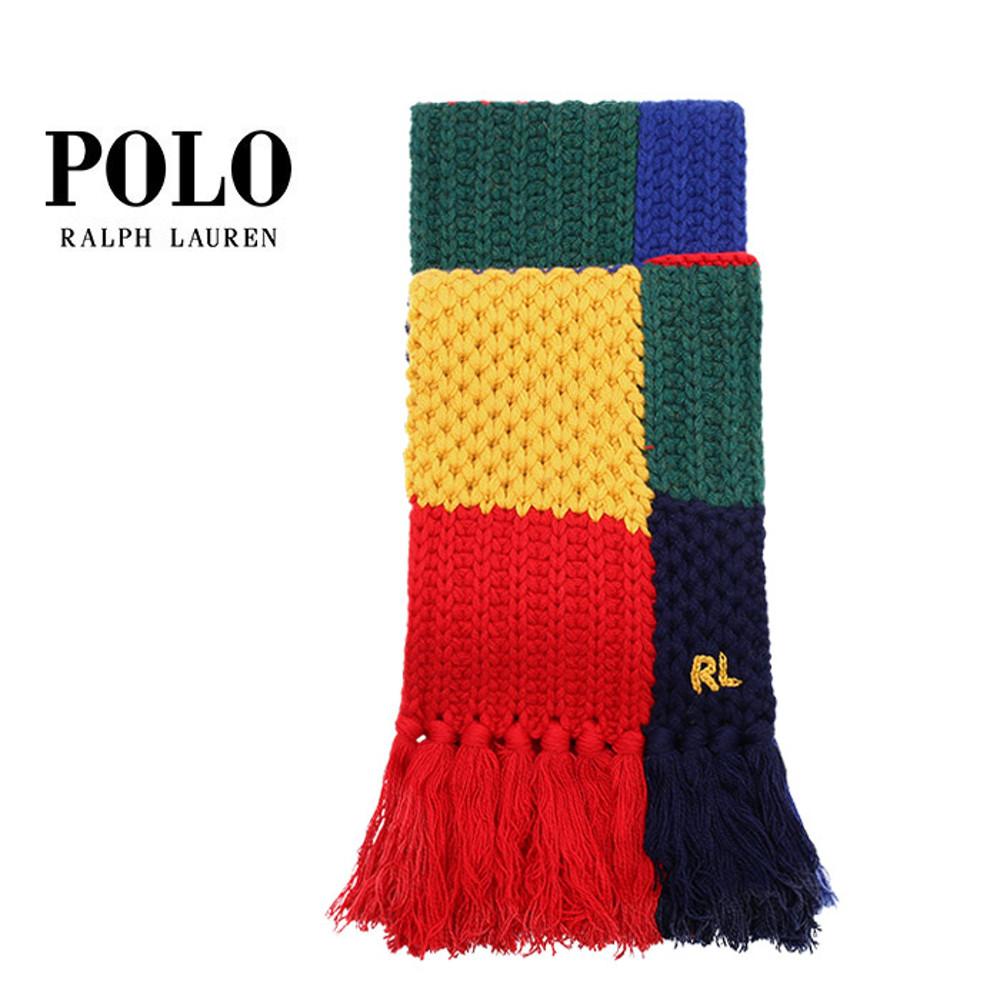 폴로 머플러 패치워크 스티치 체크배색목도리 (PC1002-101)