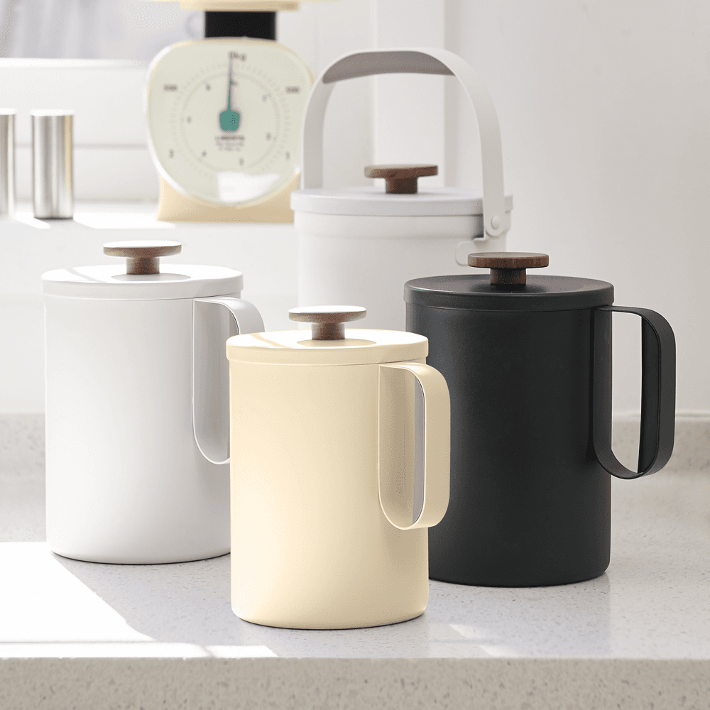 완벽밀폐 진공 스테인레스 음식물 쓰레기통 2L_3colors