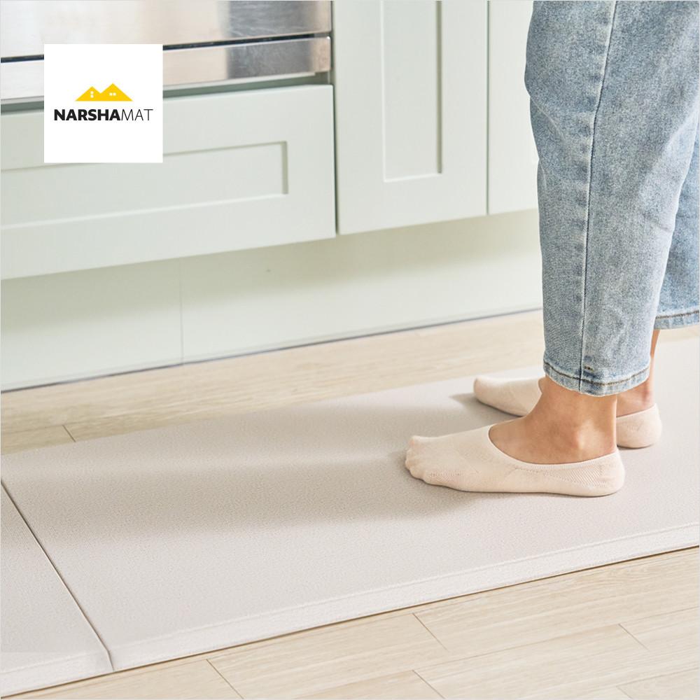 [나르샤매트] TPU 발편한 주방매트 연결형 2P 구성 184×49cm 코너형 연결형