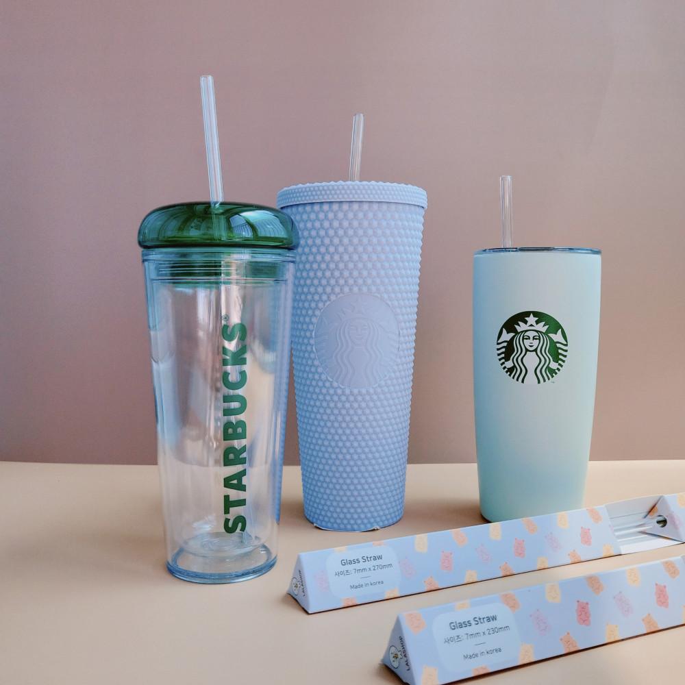 텀블러용 벤티 긴 유리빨대 국산 리유저블 다회용 친환경