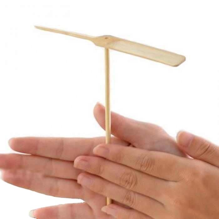 10pcs 대나무 잠자리 비행 장난감 손 문질러 프로펠러 장난감 어린이 YH-17