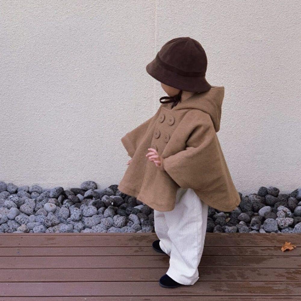 Wool cape coat - camel