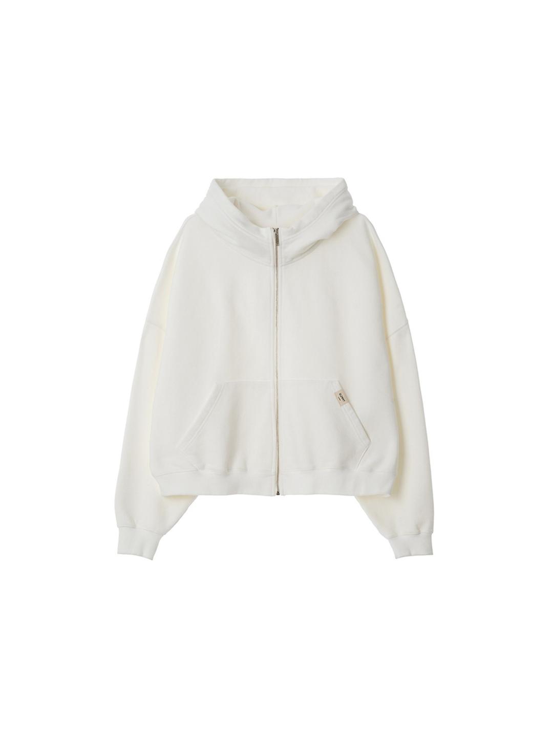 G CLASSIC WASHED BOXY ZIP UP (WHITE)