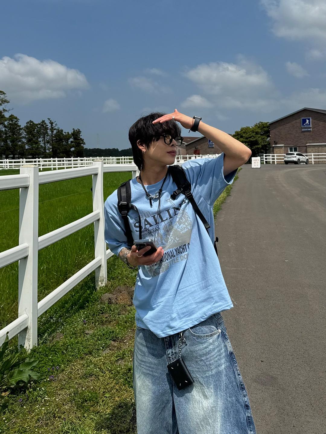 [문의폭주♥] OF ocean half-T