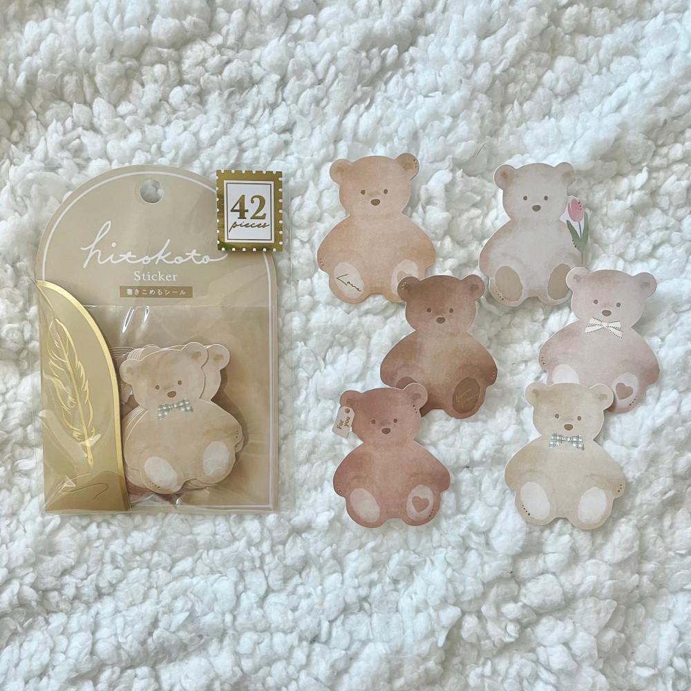 큐리아 히토코토 메모 스티커3 / 곰돌이