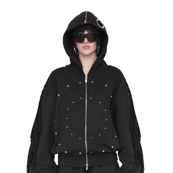 NOMAD OPEN CAPE HOODED JACKET IN BLACK (9/22 재입고)