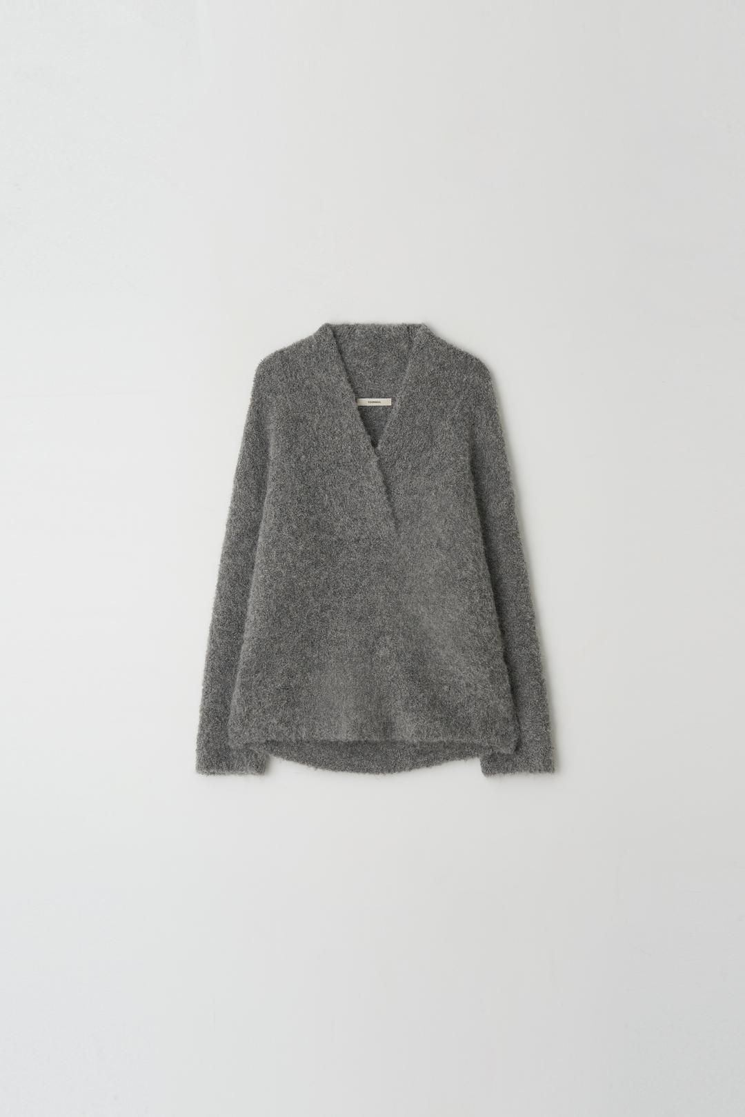 marle shawl sweater (grey)