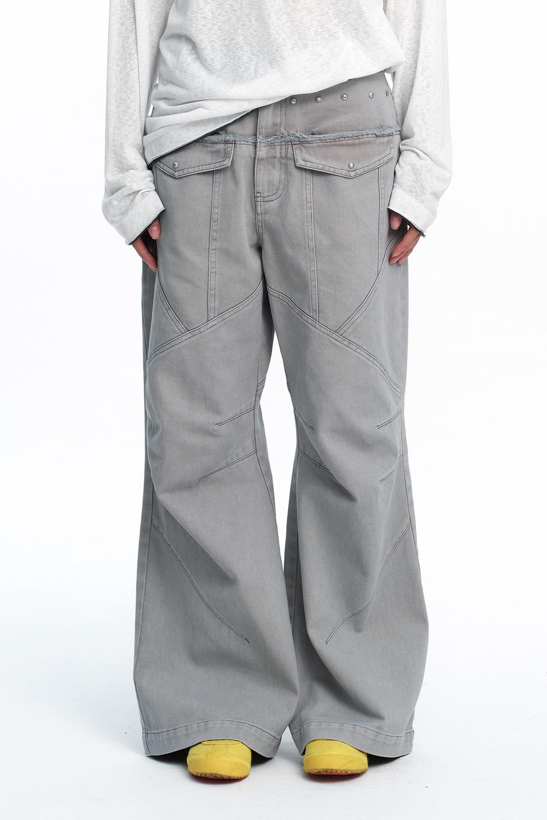 Washing Panel Stitch Pants Gray [pre-order 예약발송 09/19]