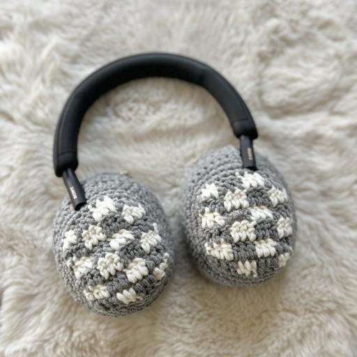 소니헤드셋 체커보드 뜨개케이스(터치가능-옵션선택)