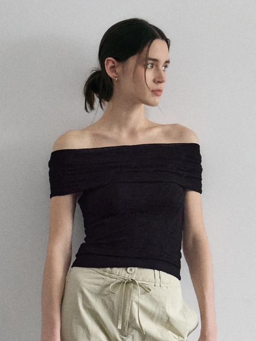 FLEUR LACE OFF SHOULDER [BLACK]