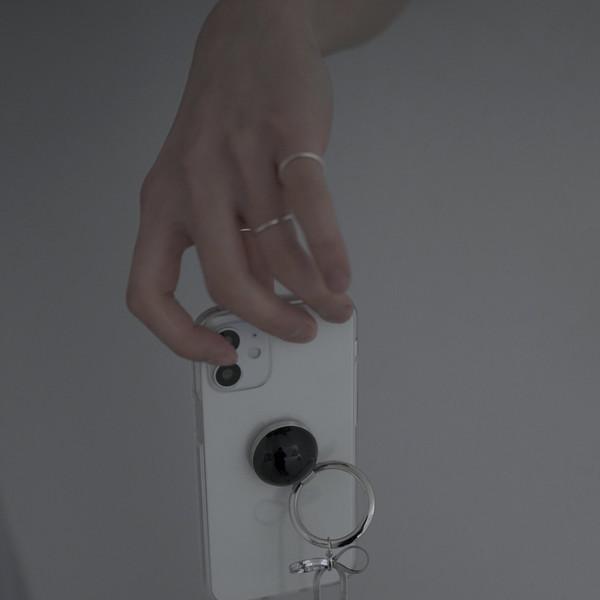 Black Ring Silver Ribbon