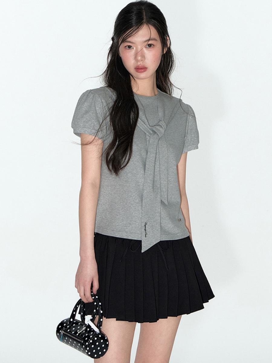 TAKEANAP Knotted Casual T-shirt