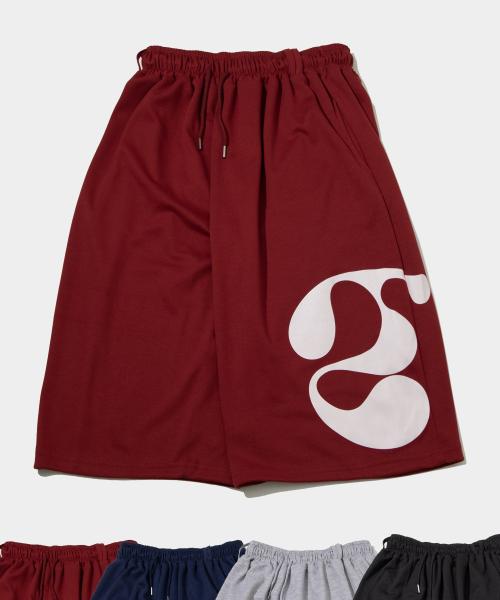 컴포트 로고 와이드 버튼 밴딩 테리 버뮤다 하프 팬츠 _ 4COLOR