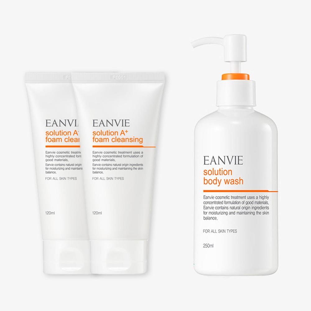 엔비솔루션 폼클렌징2+바디워시1 좁쌀여드름 청소년 여드름성 피부 사용에 적합 약산성세안제