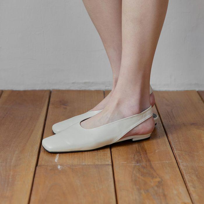 LONG SQUARE TOE SLINGBACK (4 COLORS)
