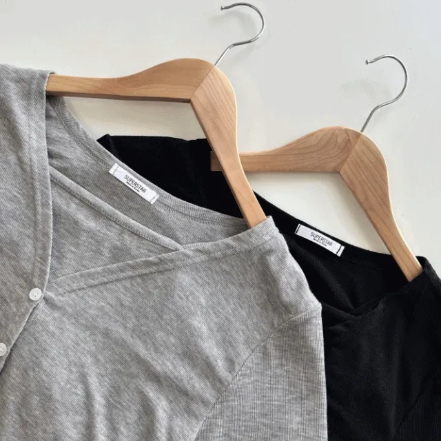 [나시+가디건 세트/세트가격] 여름에도 입기 좋은 얇은 나시 가디건 세트 2컬러 그레이 블랙