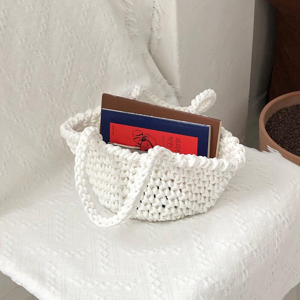 basket bag (white)