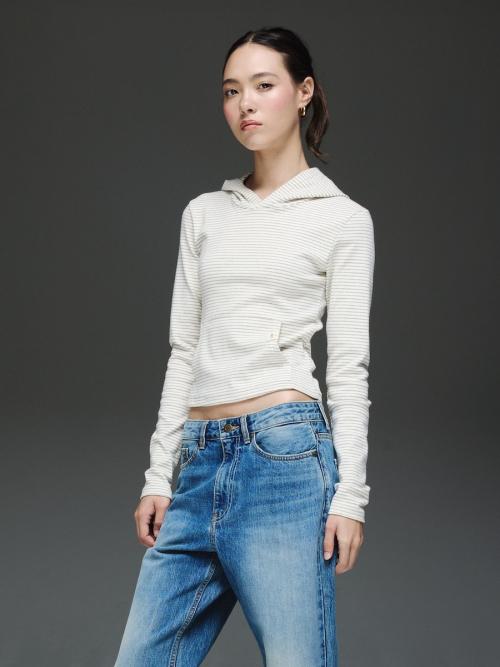 글로니(GLOWNY)  G COMFORT HOODIE (STRIPE) - 사이즈 & 후기 | 무신사