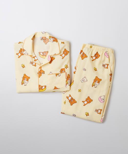 스파오(SPAO)  [리락쿠마] 쿠마들의 자유시간 긴팔 파자마(BROWN)_SPPPF23U05 - 사이즈 & 후기 | 무신사