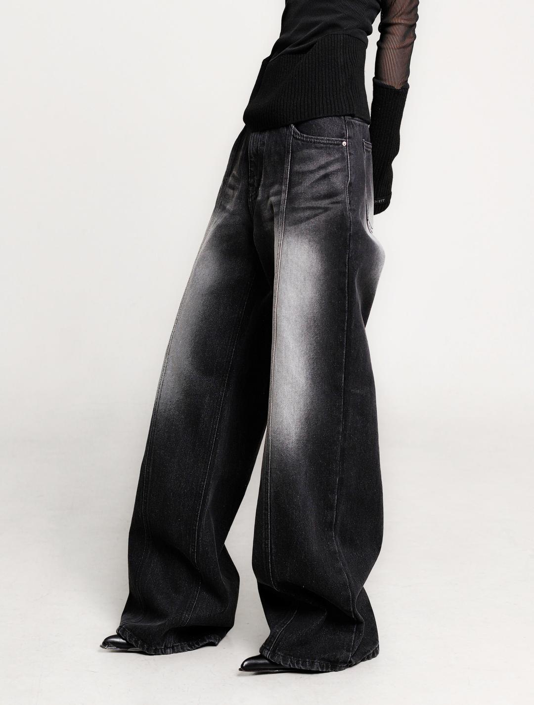 [ EEUN MADE ] Black Patch Denim