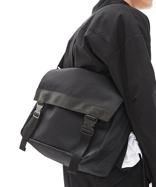 TWO BUCKLE MESSENGER BAG