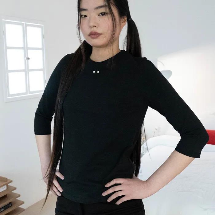 COMFY 3/4 SLEEVE T (BLACK)