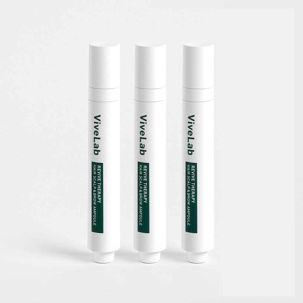 바이브랩 리바이브 테라피 헤어 스칼프 앤 브로우 앰플 15ml 두피 앰플 3개 세트