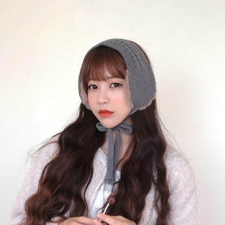 포그니귀도리 겨울 방한 퍼 귀마개 여성 털 귀도리 모자 니트 머플러