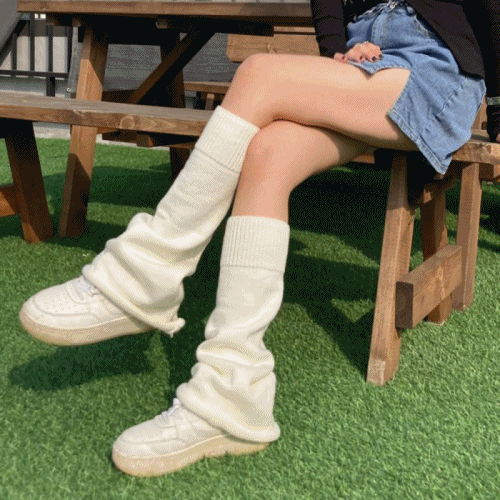 [당일출고]하이틴 오버 루즈 레그 워머 스타킹 2 color