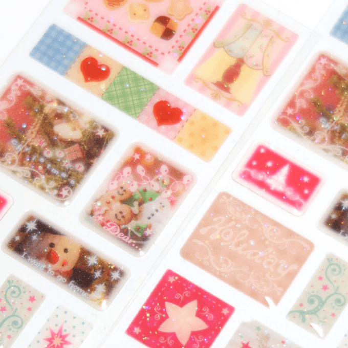 데코네버다이 Warm Holiday Pieces 에폭시스티커