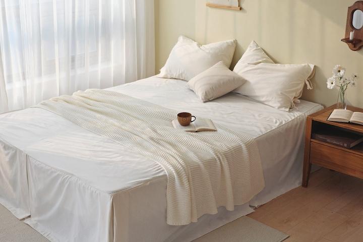 [5%쿠폰]심플라인 호텔식 순면 침대스커트 (홑겹형/누빔형) 2colors