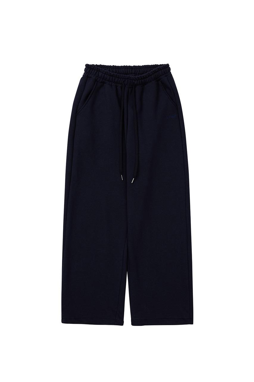 WIDE SWEAT PANTS (DARK NAVY)