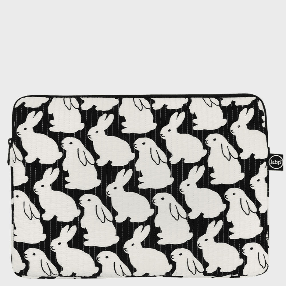 Quilting Little Black Bunnies Laptop Pouch