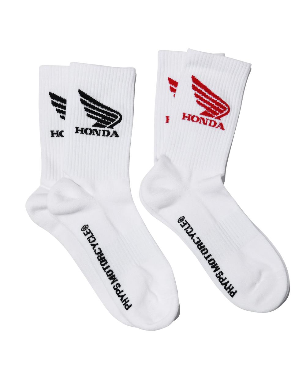 [2PACK] Honda Jacquard Sports Socks (Red/Black)