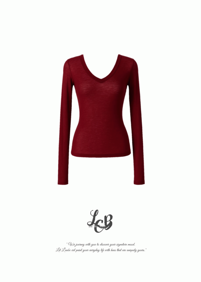 로브씨엘 [ MADE : 자체제작 ] -3kg 딥브이 긴팔 T