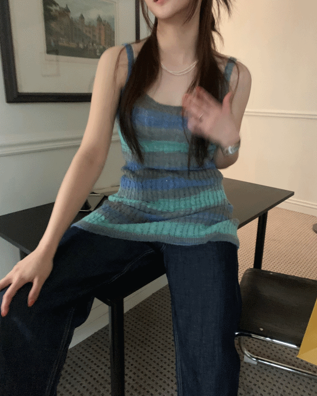 Rainbow mini knit (2color)