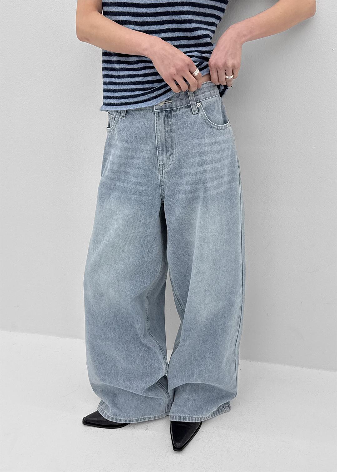 [MADE] 홀스 뒷포켓 와이드 데님팬츠