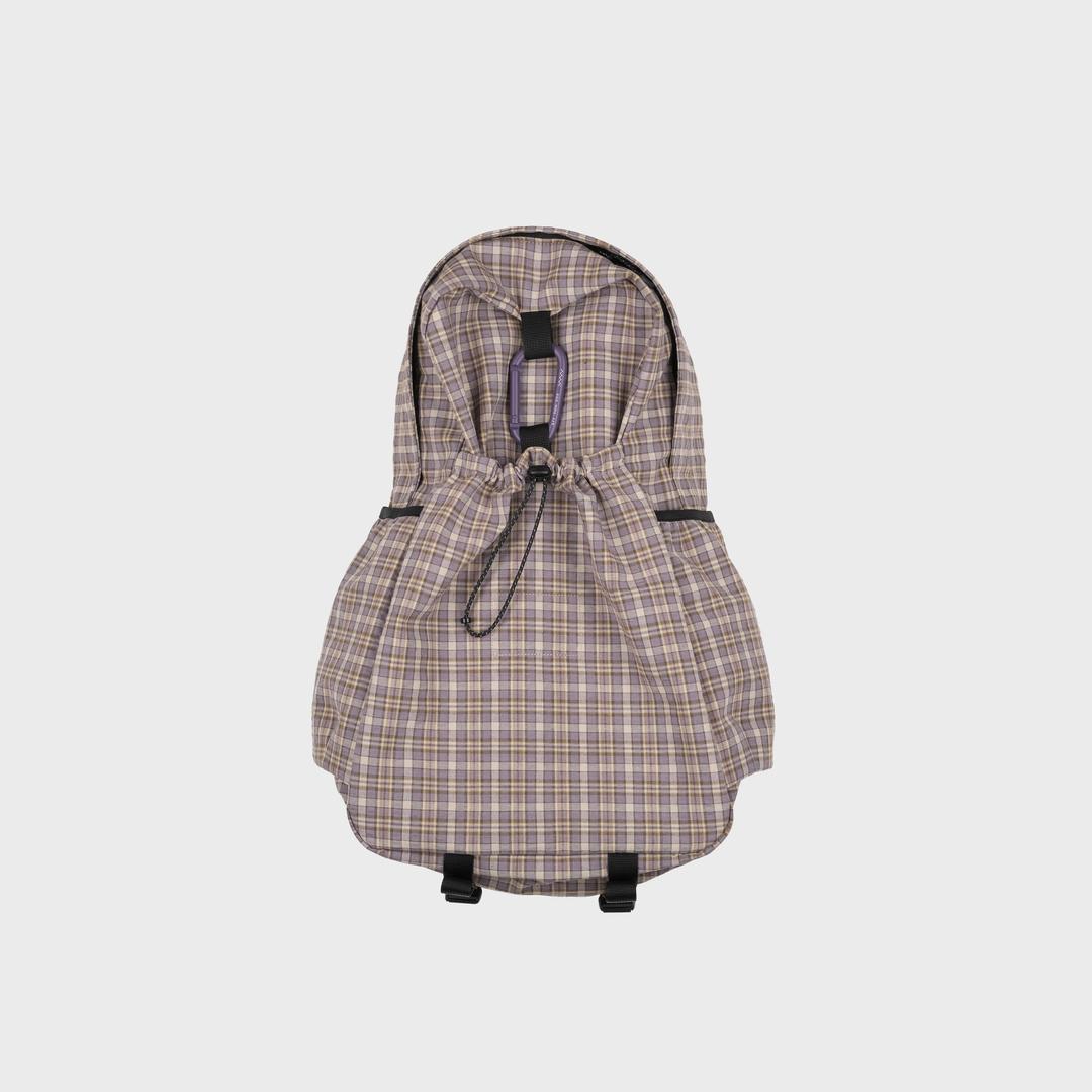 mmo backpack cotton check 3layer / grape