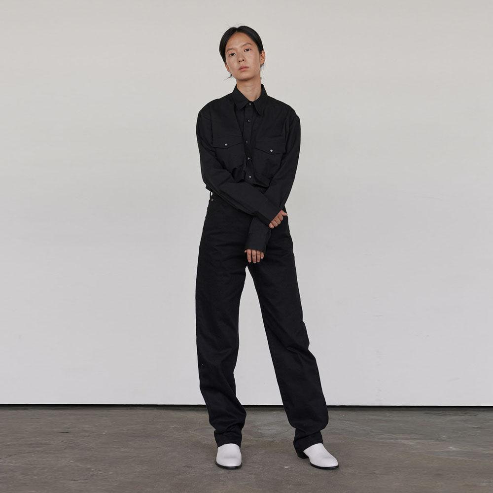 Highrise Denim Pants (Black)