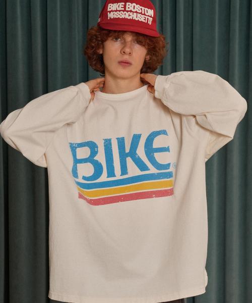 베이직 로고 피그먼트 롱슬리브 아이보리