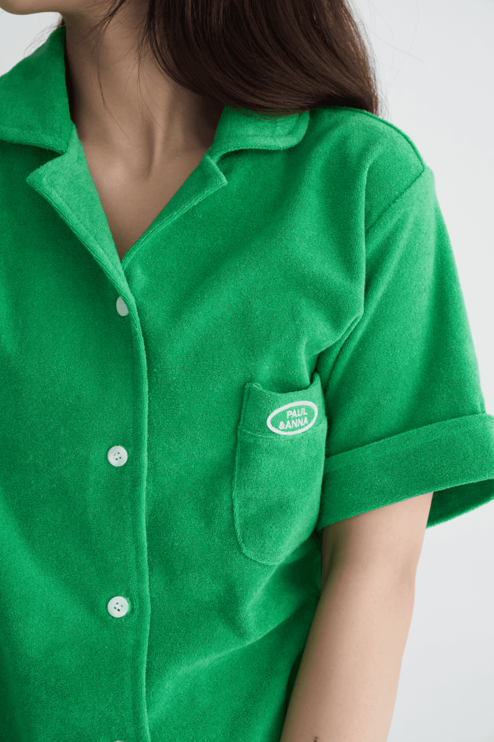 폴앤안나 그린 테리 반소매 상하세트