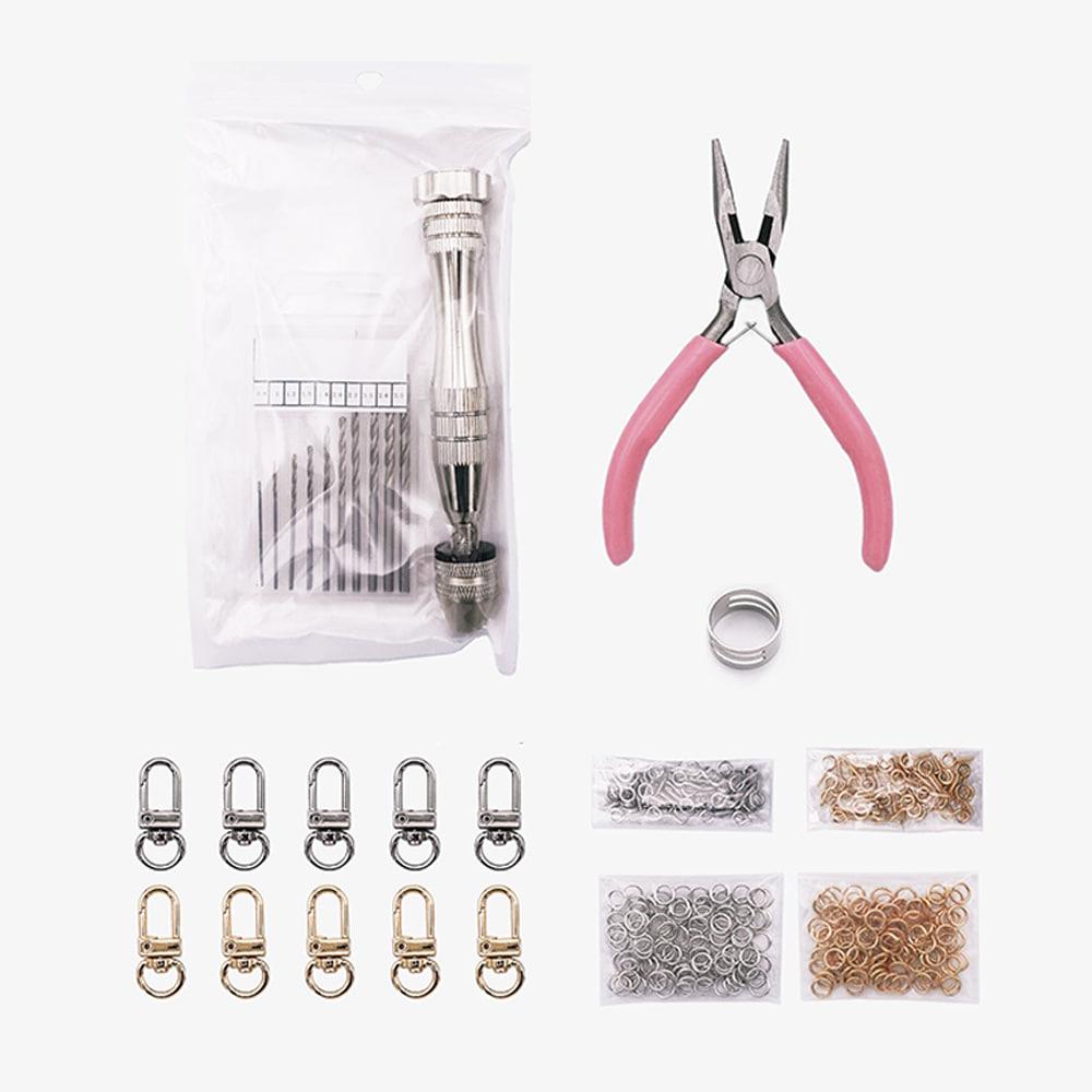 키링 만들기 다모아 세트 / 레진아트 쉐이커 초보자 도구 세트 핸드드릴 롱노즈