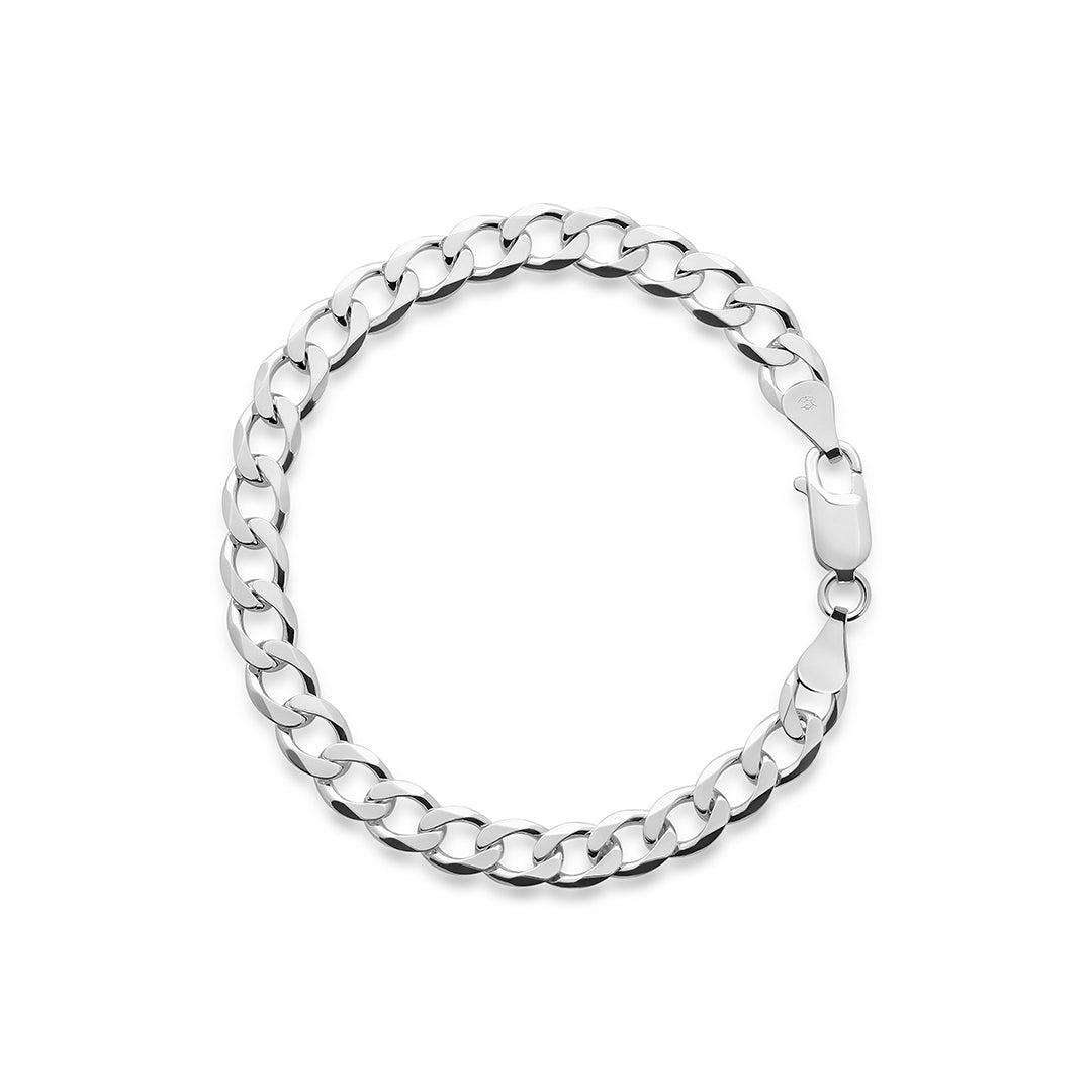 SILVER 6MM CURB BRACELET